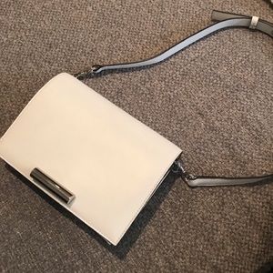 Stuart weitzman small white “belt” April bag